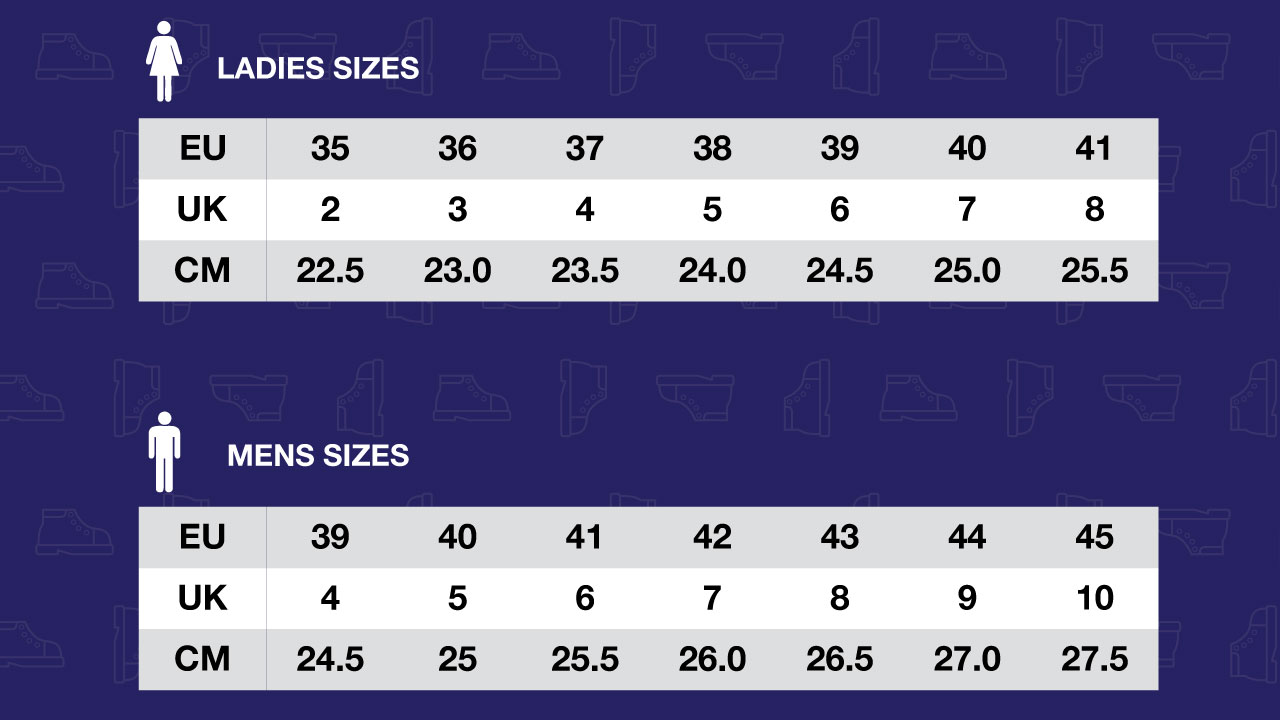 Shoe size chart store 40