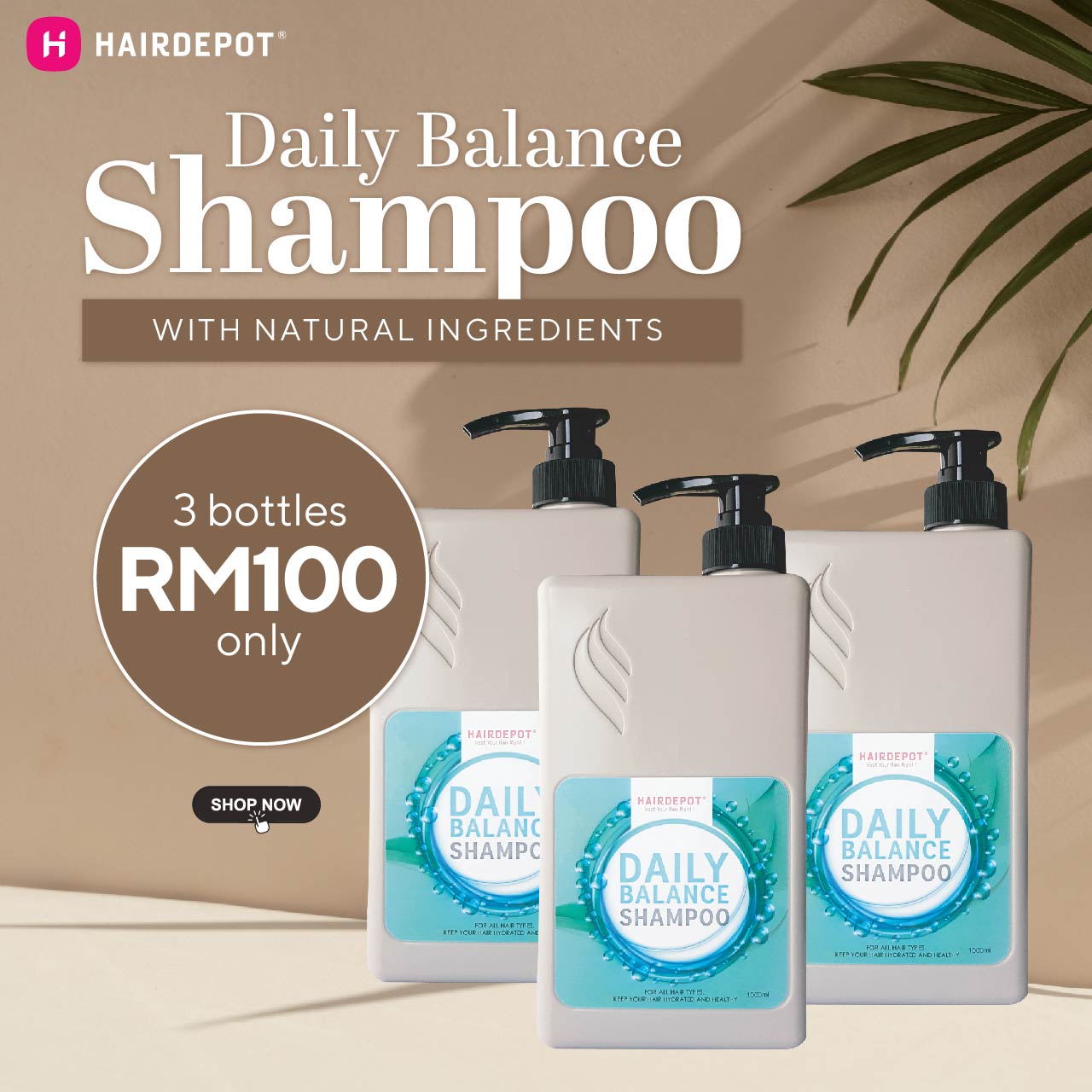  Hairdepot Daily Balance Shampoo 1000ML_0 Hairdepot Daily Balance Shampoo 1000ML_1 Hairdepot Daily B